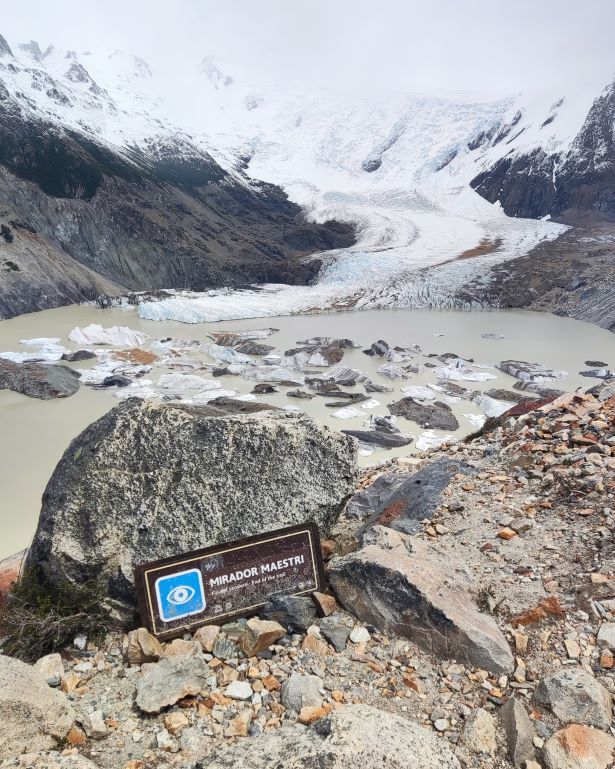 Vistas al glaciar Torre desde el mirador Maestri