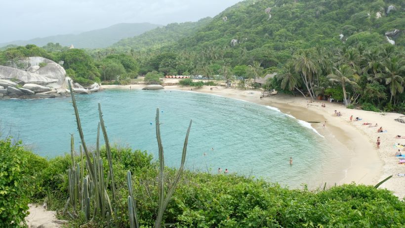 Playa en el parque nacional Tayrona en Colombia