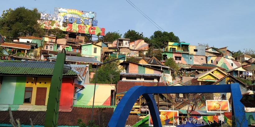 Barrio colorido Semarang, Indonesia