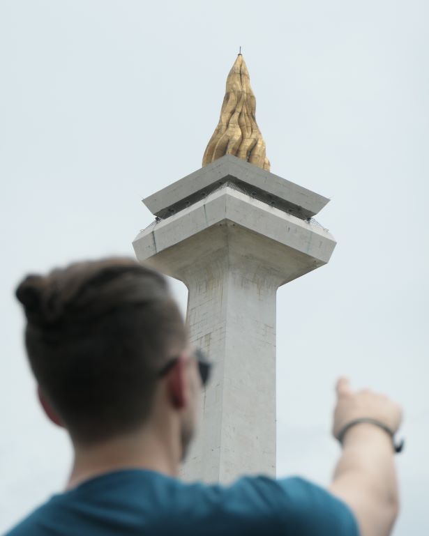 Vistas al monumento nacional (MONAS) en Jakarta, Indonesia