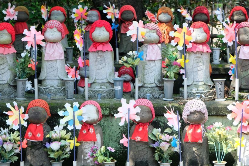Estatuillas jizo en zojoji