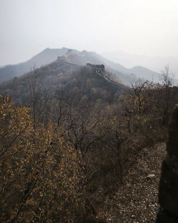 Vistas dramáticas de la Gran Muralla China
