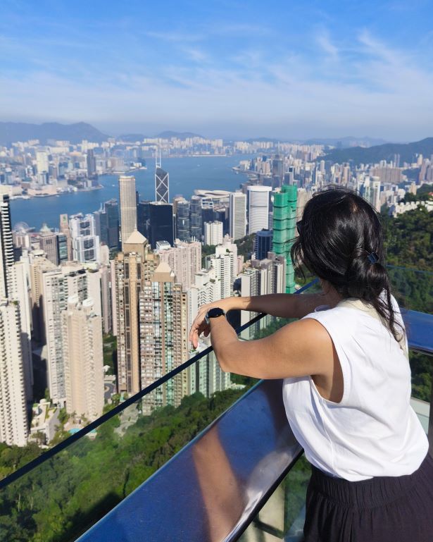 Vistas desde Victoria Peak en la ciudad de Hong Kong
