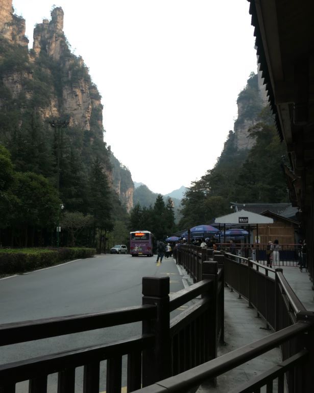 Autobuses lanzadera en el Parque Nacional de Zhangjiajie