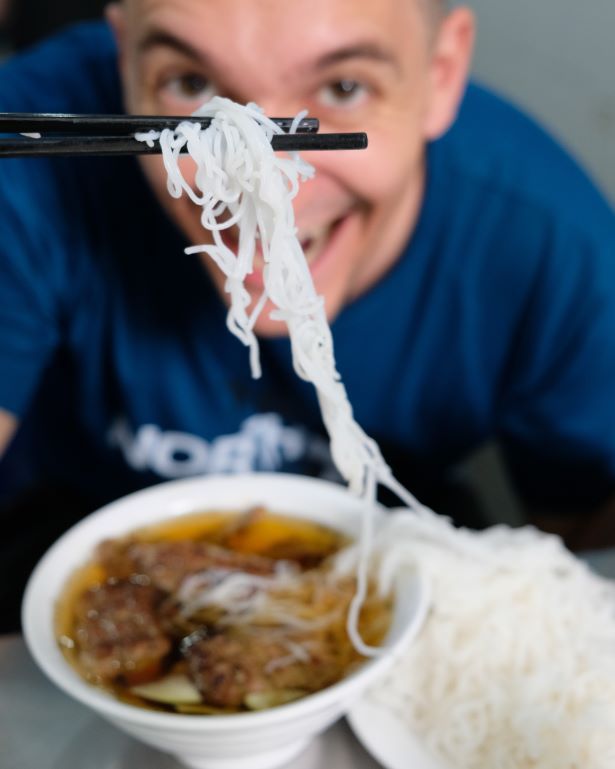 Bun cha en un famoso restaurante de Hanoi donde fue Obama en vietnam