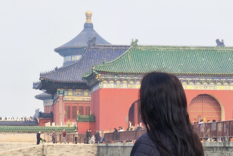Templo del cielo desde lejos, China, Pekín