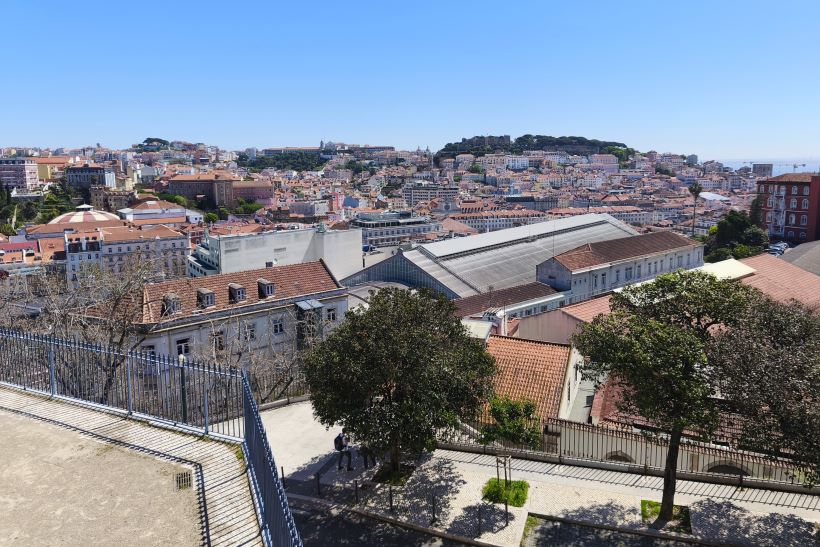 Vistas de Lisboa desde el barrio alto, mirador sao pedro de alcantara