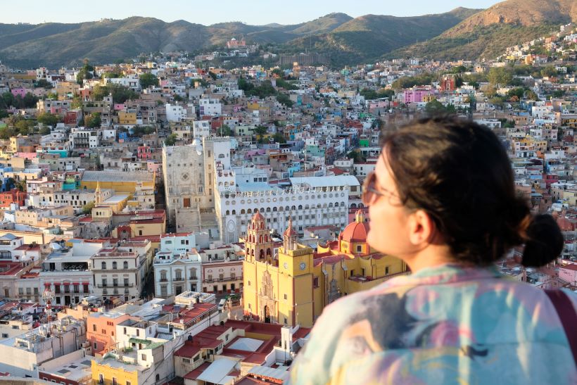 Vistas desde el mirador del pípila en Guanajuato, méxico