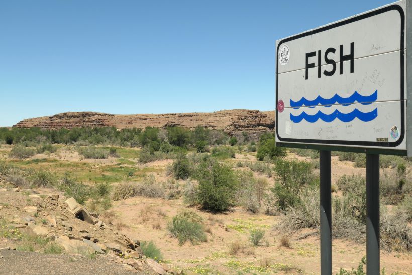 Cartel del río Fish en Namibia