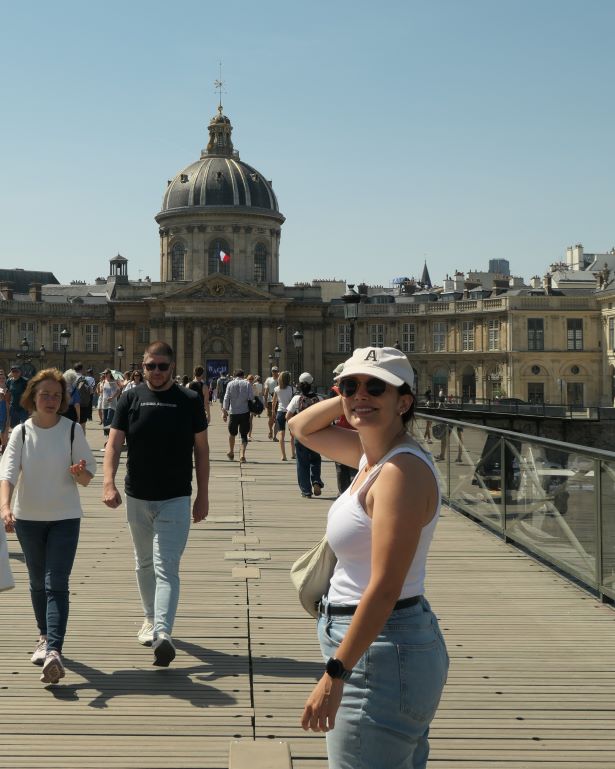 Pont des Arts, antiguo puente de los enamorados en París, Francia