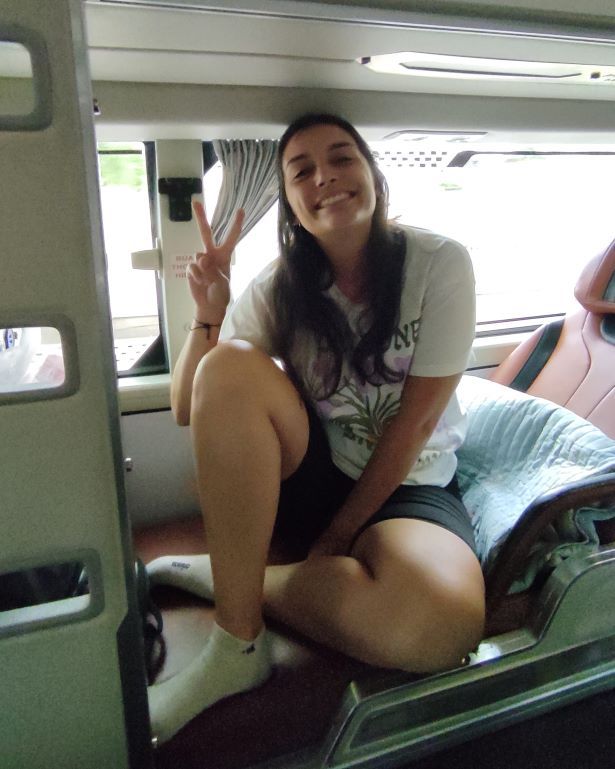 asiento de sleeper bus en Vietnam, en particular compañia Futa
